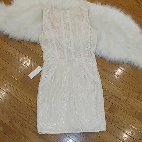 A. DREA LACE BODY-CON DRESS L - Picture 9 of 15